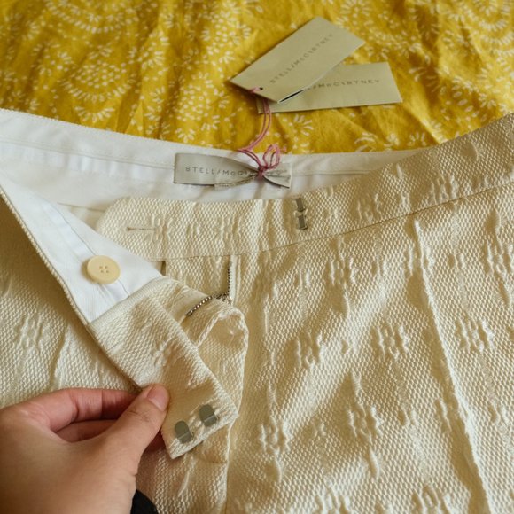 NWT Stella McCartney Designer White Cuffed Pants/Trousers - Picture 4 of 10